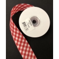 Gingham Red 1.5" 10y